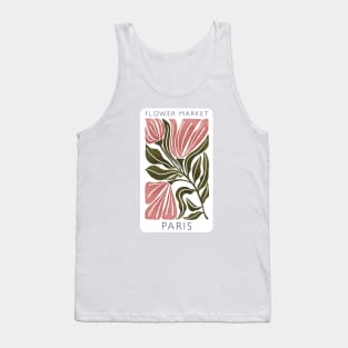 Paris Flower Market Abstract  Botanical Tank Top